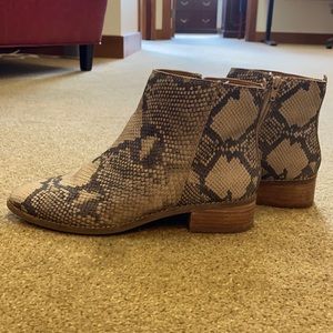 Lucky Brand Snake Skin Booties